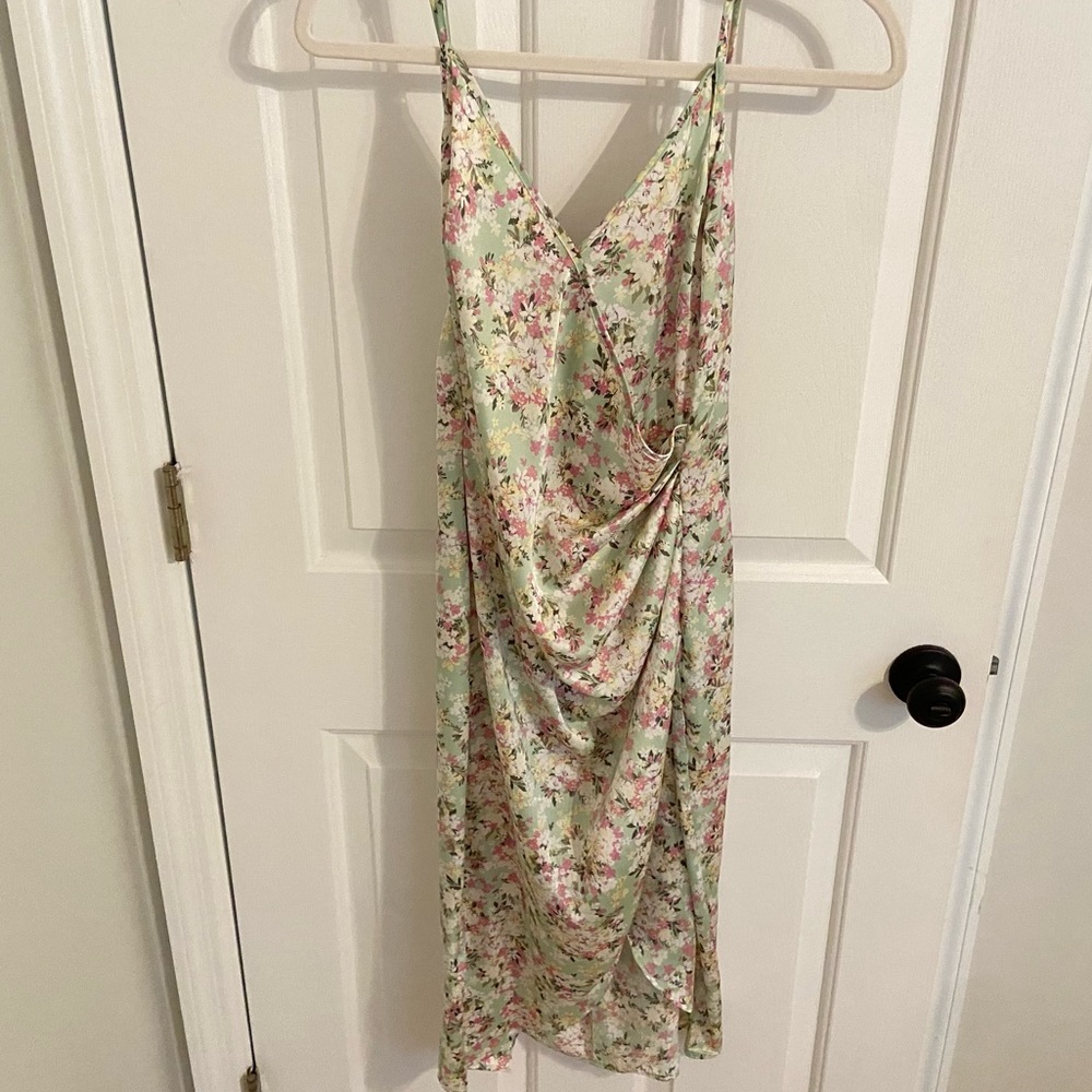 BCBGeneration Womens Dress V-Neck Floral Midi XS - Picture 6 of 11